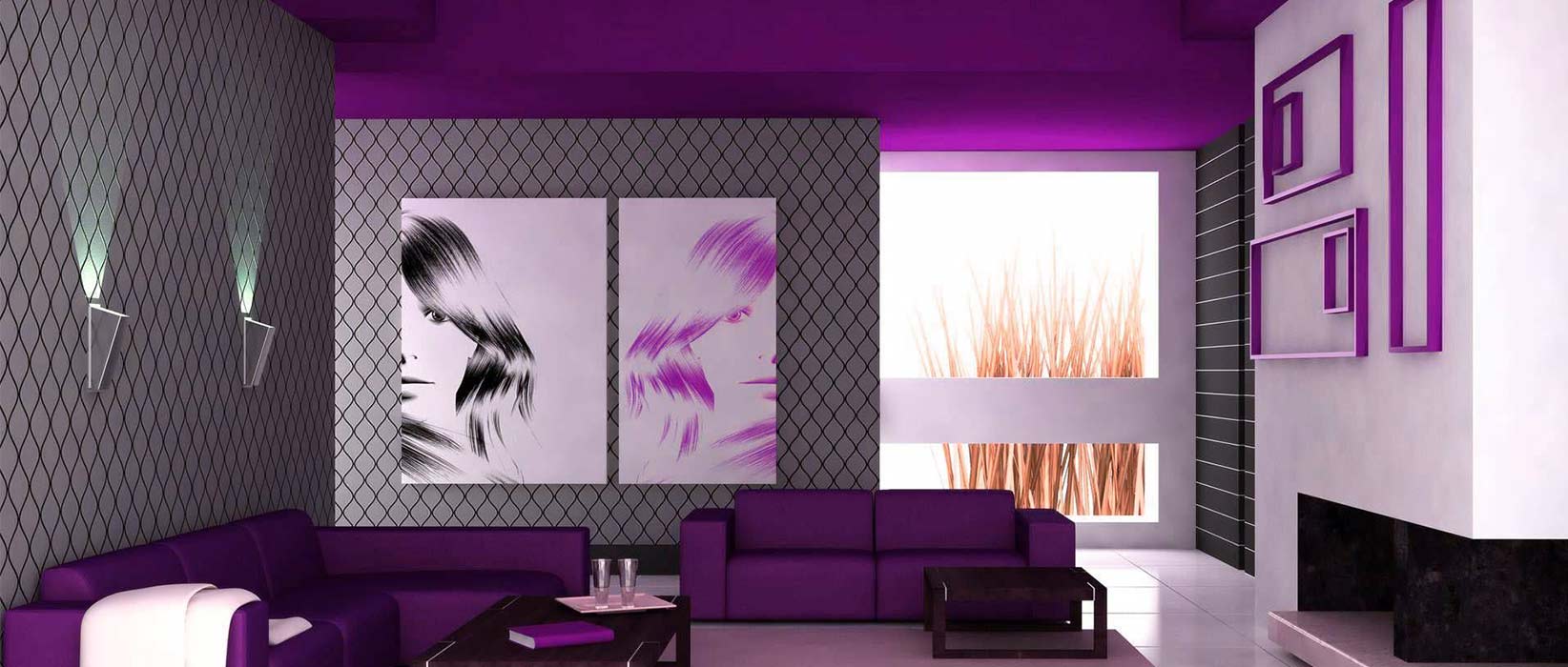 purple_room رنگ در طراحی داخلی ساده